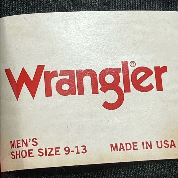 Wrangler Men’s Charcoal Gray American Flag Patriotic Socks, 2 Packs, Size L, NWT - Picture 5 of 6